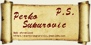 Perko Supurović vizit kartica